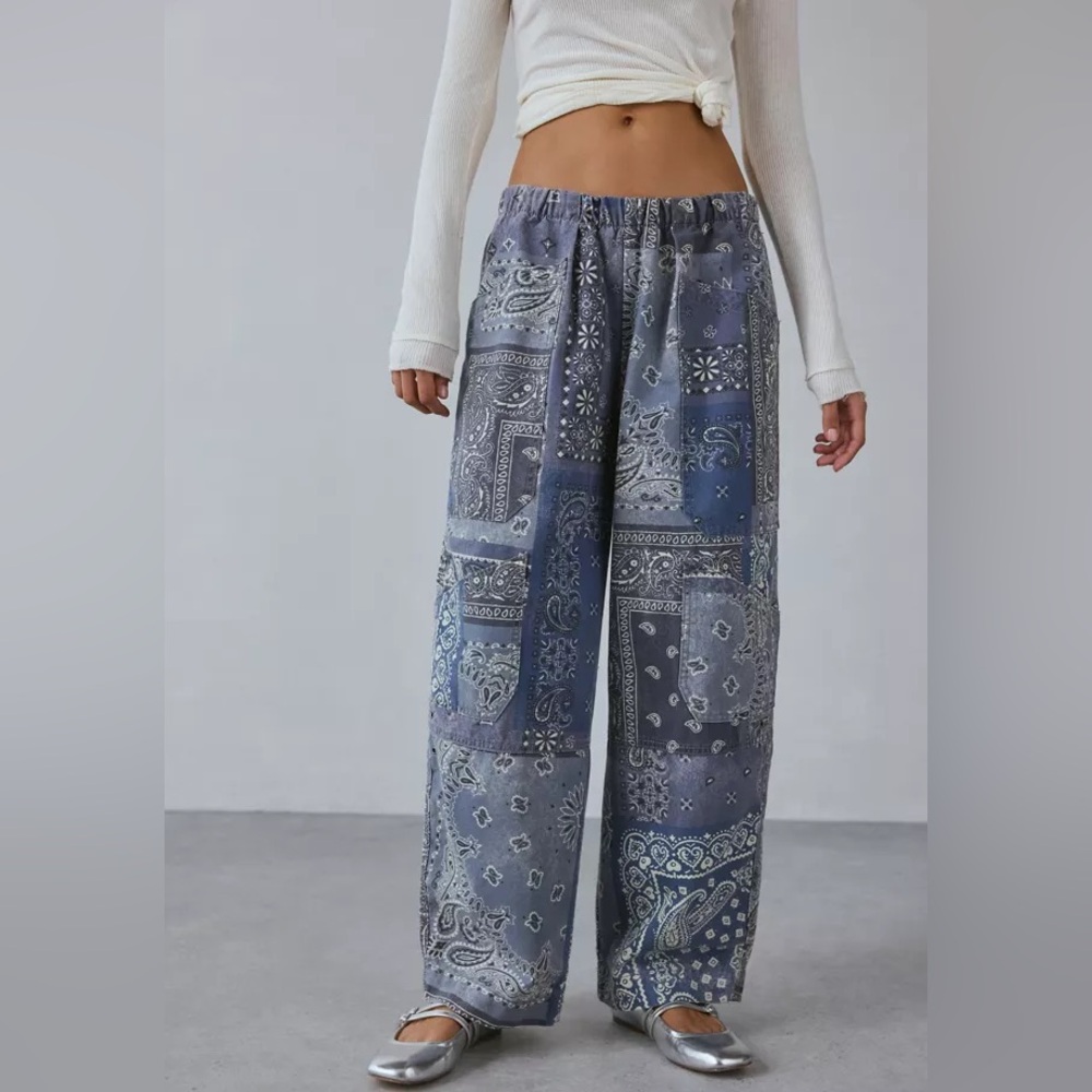 Urban Outfitters BDG Charlie Pants Low Rise wide leg blue